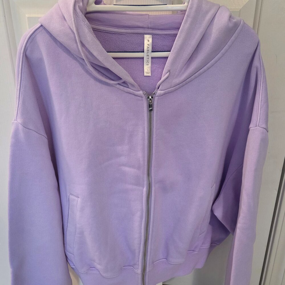 Fabletics Hoodie, size large, lavender - image 1